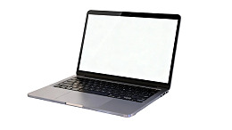 银色笔记本电脑白色屏幕