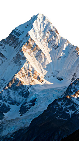 雪山峰顶壮丽景色图片