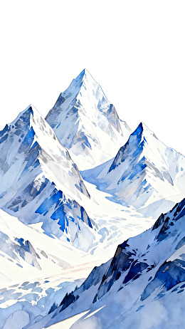 雪山峰峦壮丽景观图片