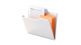 白色文件夹内含橙色文件