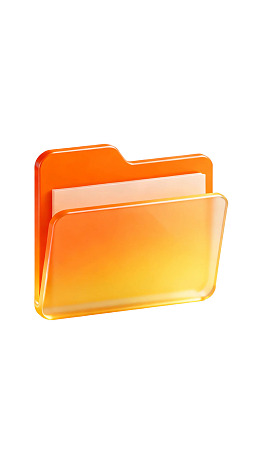橙黄色渐变文件夹图标