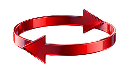 红色箭头循环图标图片