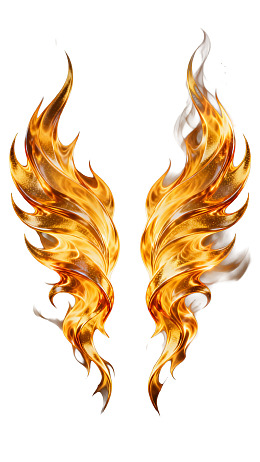 火焰双翼图案图片