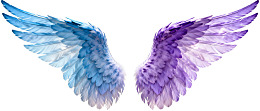 蓝紫渐变天使羽翼图片
