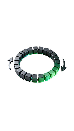 黑绿渐变方块手链图片