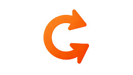 橙色循环箭头图标图片