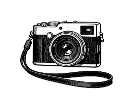 复古风格相机插画图片