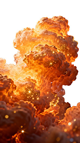 爆炸云朵闪耀光芒图片