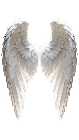 洁白天使双翼展翅图片