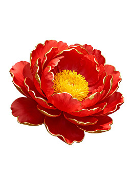 红色牡丹花特写图片