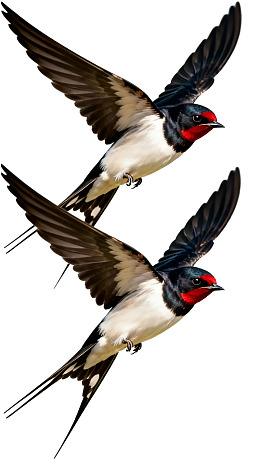 两只飞翔的燕子图片