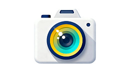彩色镜头相机图标设计