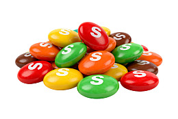 彩色糖果堆叠特写图片