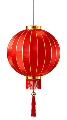 红色中式灯笼悬挂图片