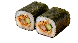 两块紫菜包饭切面展示