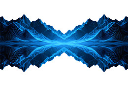 蓝色抽象波浪山脉图案