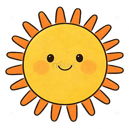 可爱卡通太阳简笔画