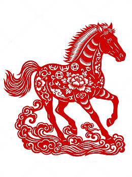 马踏浮云节节升中国风