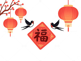 新年喜庆福字装饰画