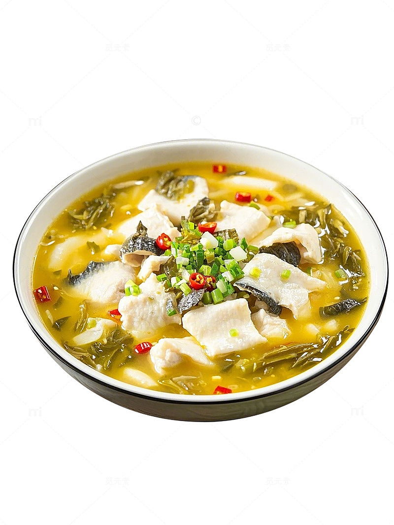 酸菜鱼美食摄影图片
