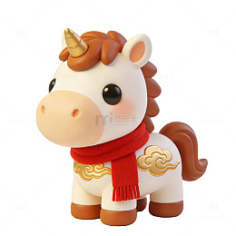 卡通小马 祥云 围脖