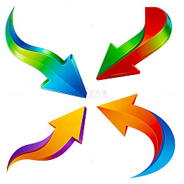 多彩箭头创意图案设计元素