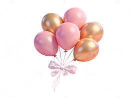 粉色玫瑰花瓣气球