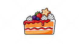 卡通蛋糕插画