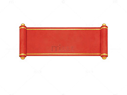 红色卷轴云纹背景