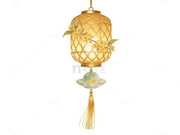 古风灯笼樱花背景