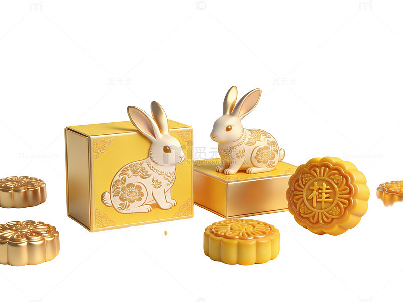 中秋玉兔月饼礼盒