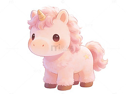 可爱独角兽插画