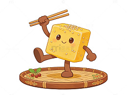 卡通豆腐跳舞图