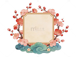 梅花祥云古典边框