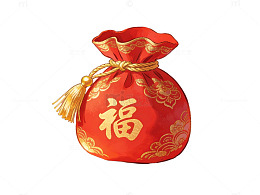 红色福袋新年素材