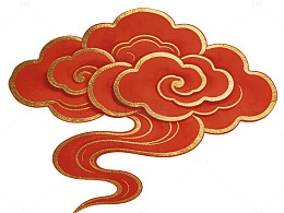 红金祥云图案