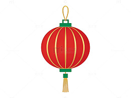 红色中式灯笼图案