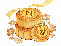 中秋月饼插画