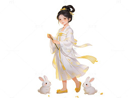 中秋玉兔嫦娥图