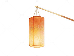 水墨风灯笼图案