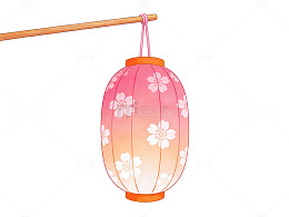 樱花灯笼插画