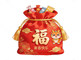 新春福袋贺岁图