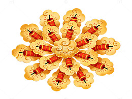 中式烟花祥云图案