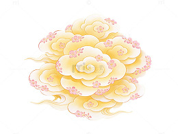 祥云樱花图案