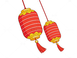 卡通红灯笼