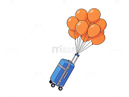 卡通行李箱气球