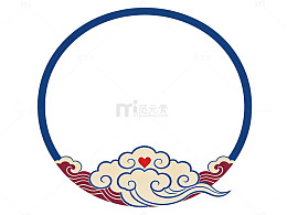 古典云纹边框设计