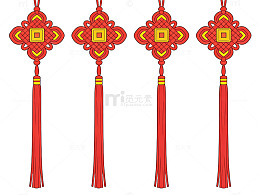 红色中国结挂饰