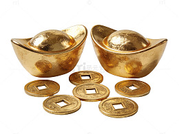 金色元宝古币摆件
