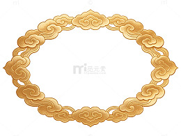 金色祥云边框图案